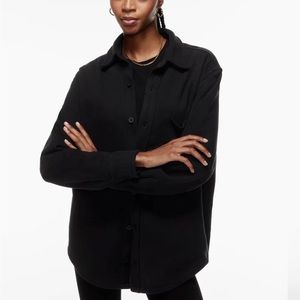 TNA boyfriend fleece button down shirt